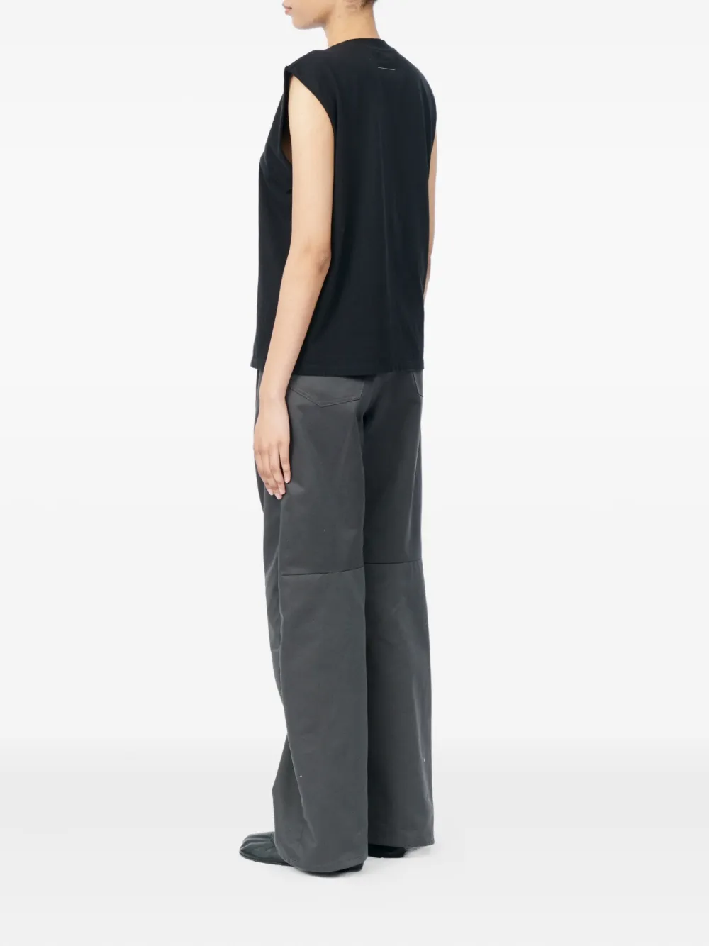 MM6 Maison Margiela Hemd met ronde hals Zwart