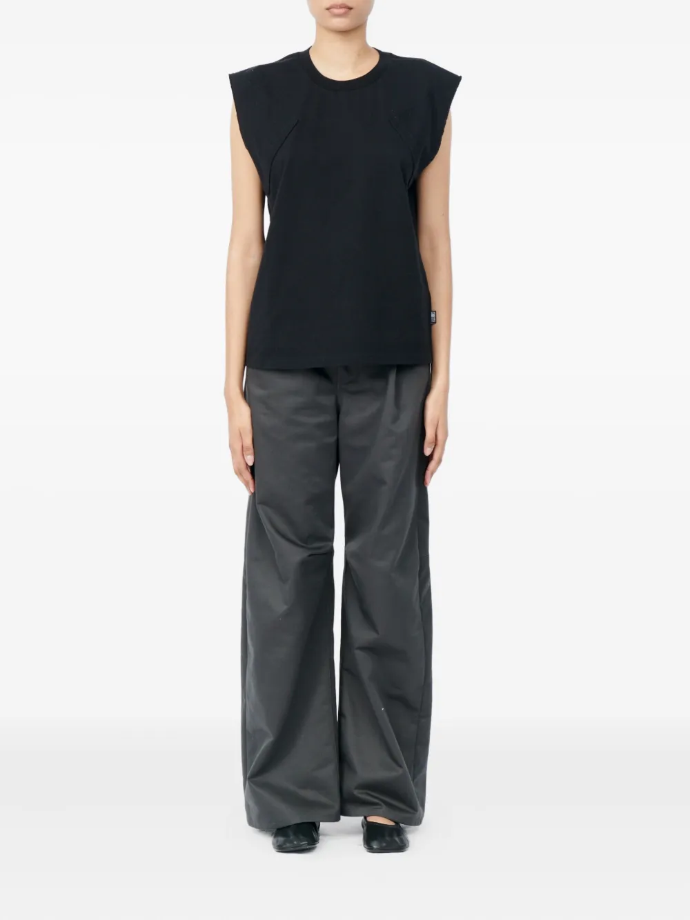 MM6 Maison Margiela Hemd met ronde hals Zwart