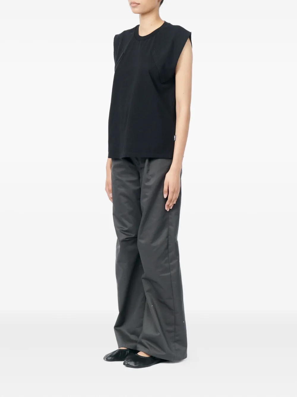 MM6 Maison Margiela Hemd met ronde hals Zwart