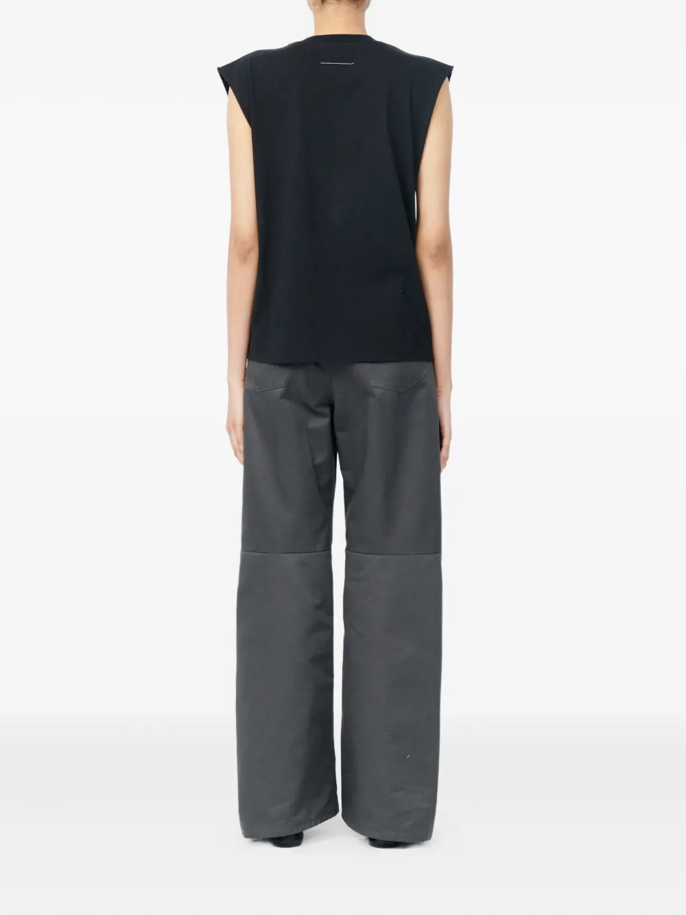MM6 Maison Margiela Hemd met ronde hals Zwart