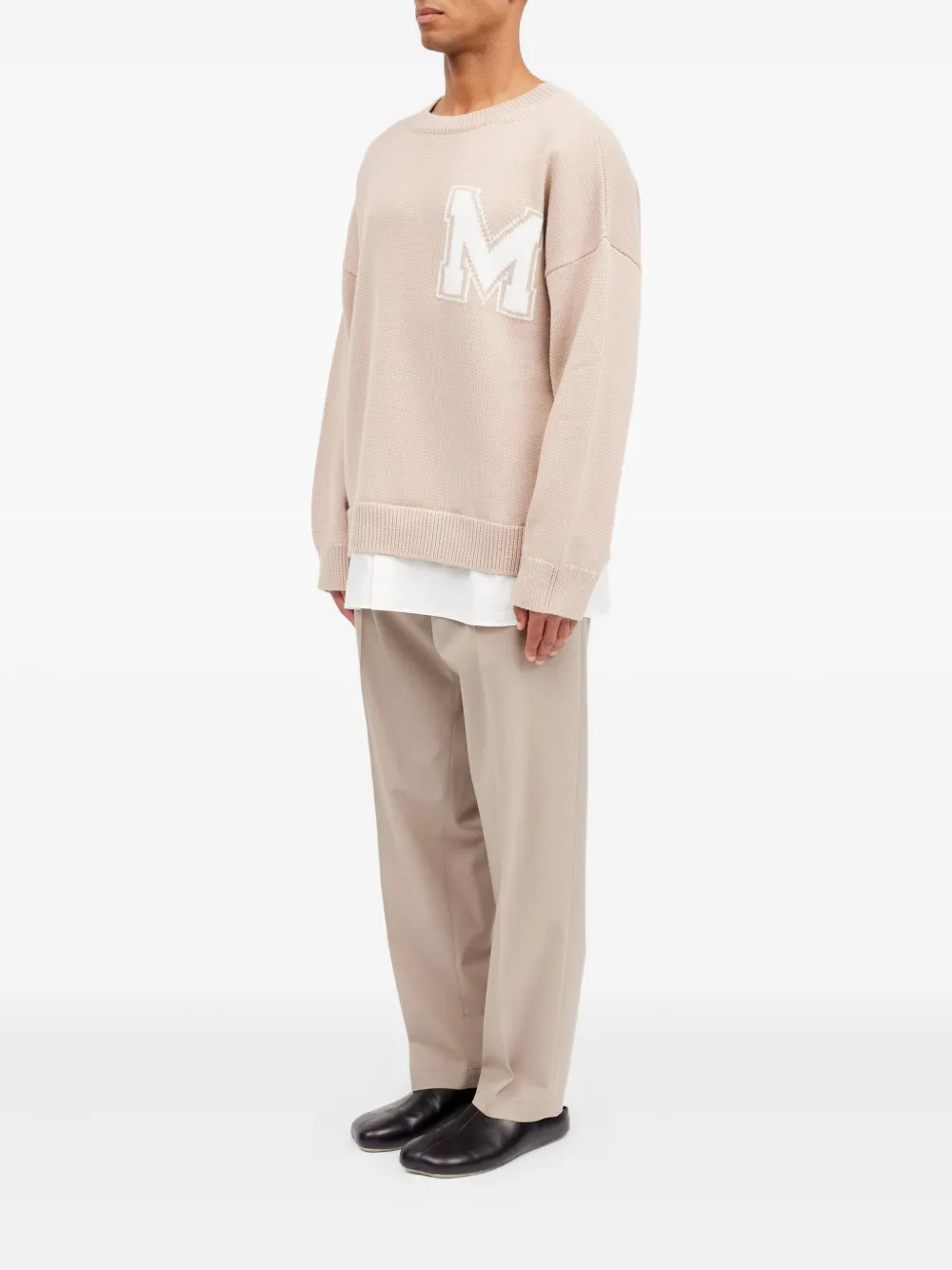 MM6 Maison Margiela Trui met ronde hals Beige