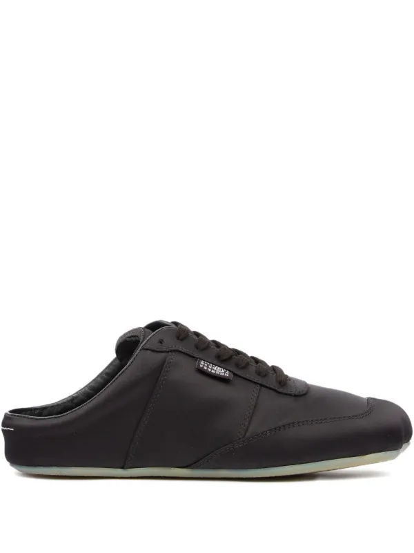 MM6 Maison Margiela Satin Factory Sneakers in Black