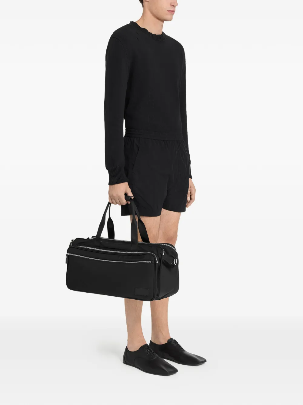 MM6 Maison Margiela Shorts met diagonale zak Zwart