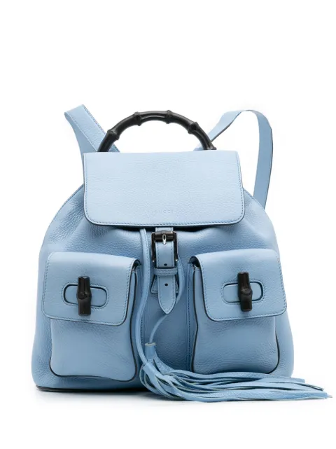 Gucci Pre-Owned 2016-2025 Leather Bamboo Tassel backpack