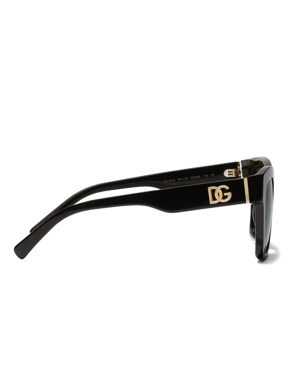Dolce & Gabbana Dg Crossed Square-frame Sunglasses In Black