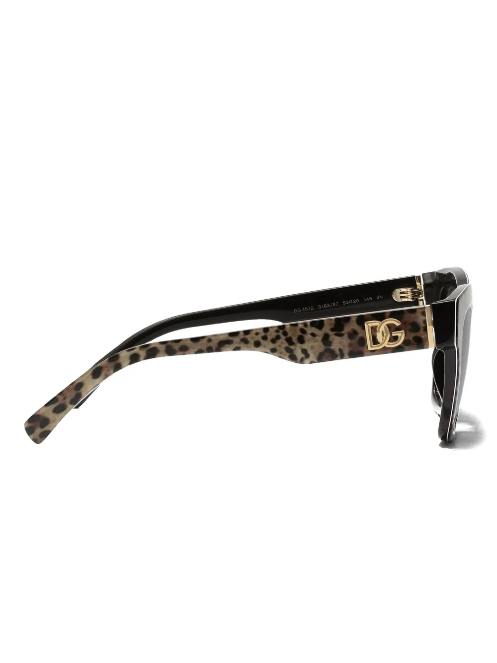 Dolce & Gabbana Leopard-motif Squared-frame Sunglasses In Brown