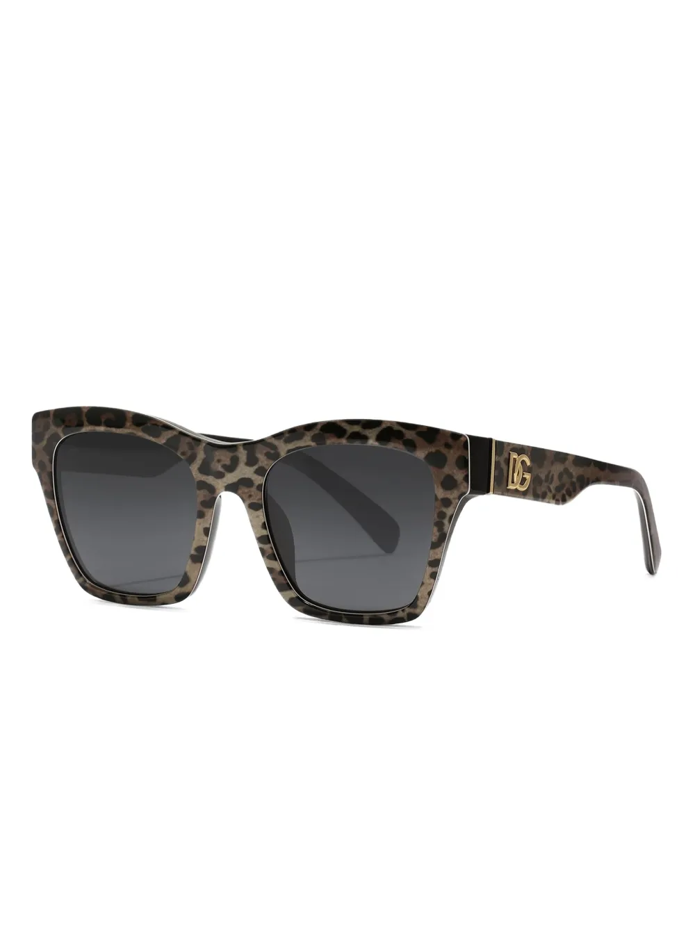 Dolce & Gabbana Eyewear Zonnebril met vierkant montuur en luipaardprint - Bruin