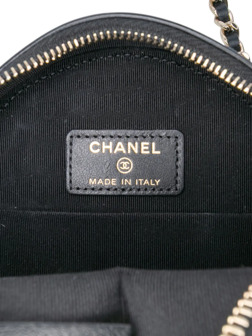 Pre-owned Chanel 2019 Quilted Patent Round As Earth Crossbody Bag In Black