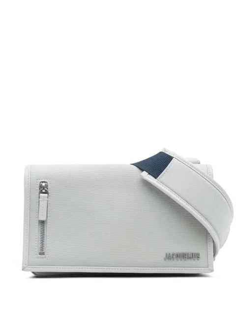 Jacquemus Pre-Owned 2017-2023 Mini Canvas and Leather Le Messageru crossbody bag