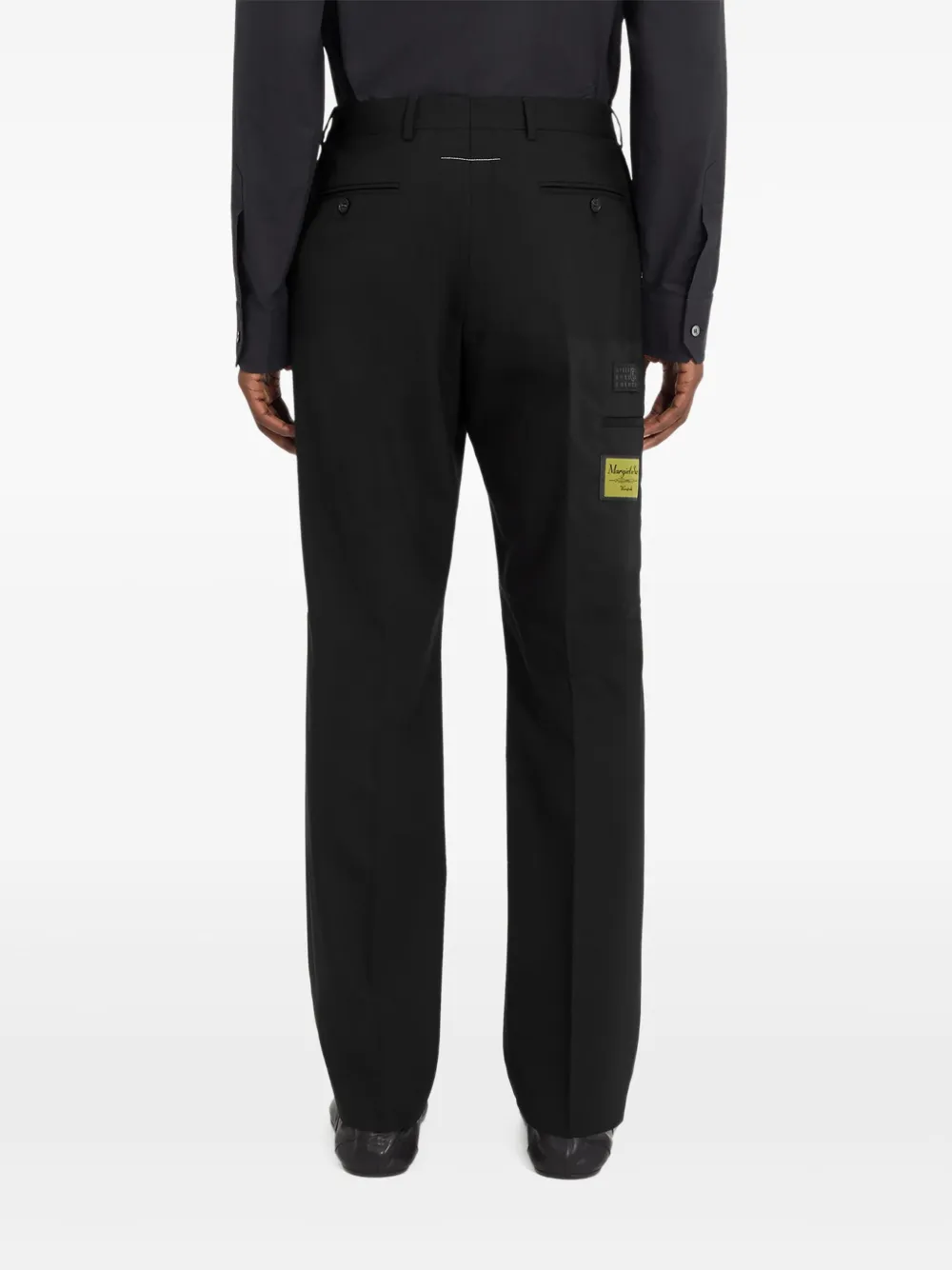 MM6 Maison Margiela Broek met knoopsluiting Zwart