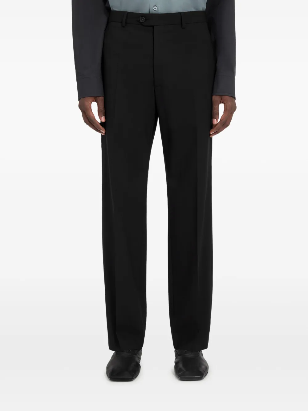 MM6 Maison Margiela Broek met knoopsluiting Zwart