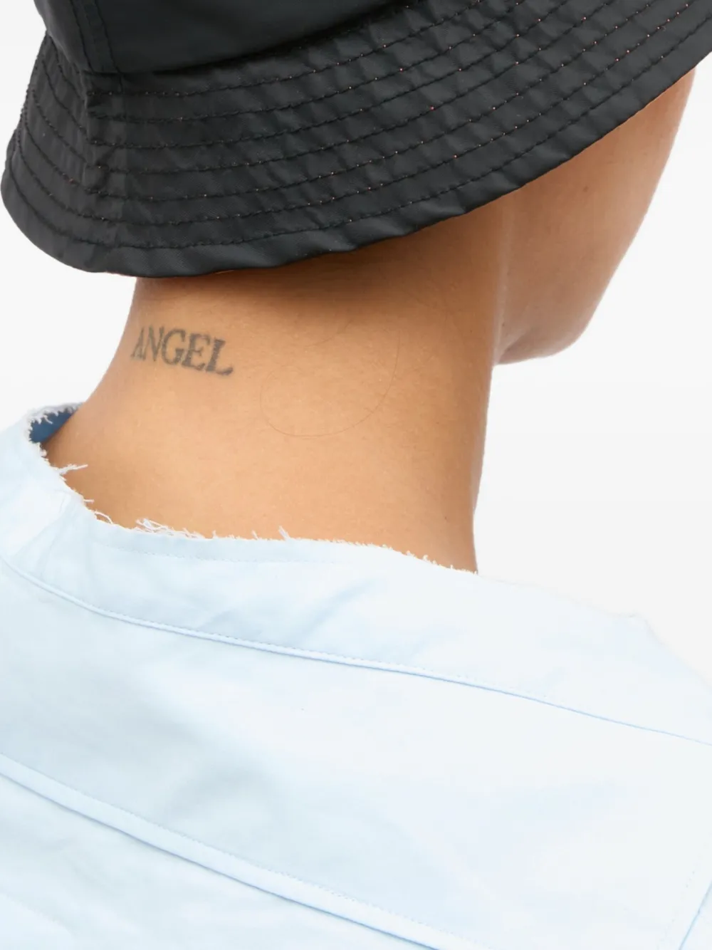 Mm6 Maison Margiela Embroidered Bucket Hat In Black