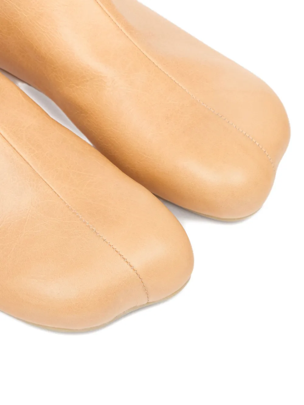 MM6 Maison Margiela Leren slippers Beige