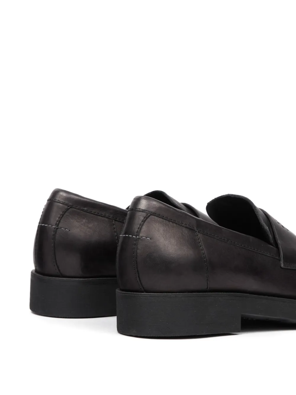 MM6 Maison Margiela Loafers met logo-reliëf Zwart