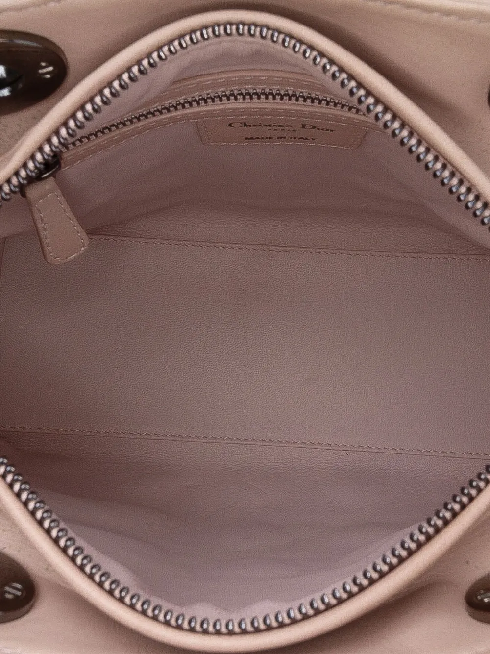 Pre-owned Dior 2011 Medium Lambskin Cannage Lady Satchel In Pink