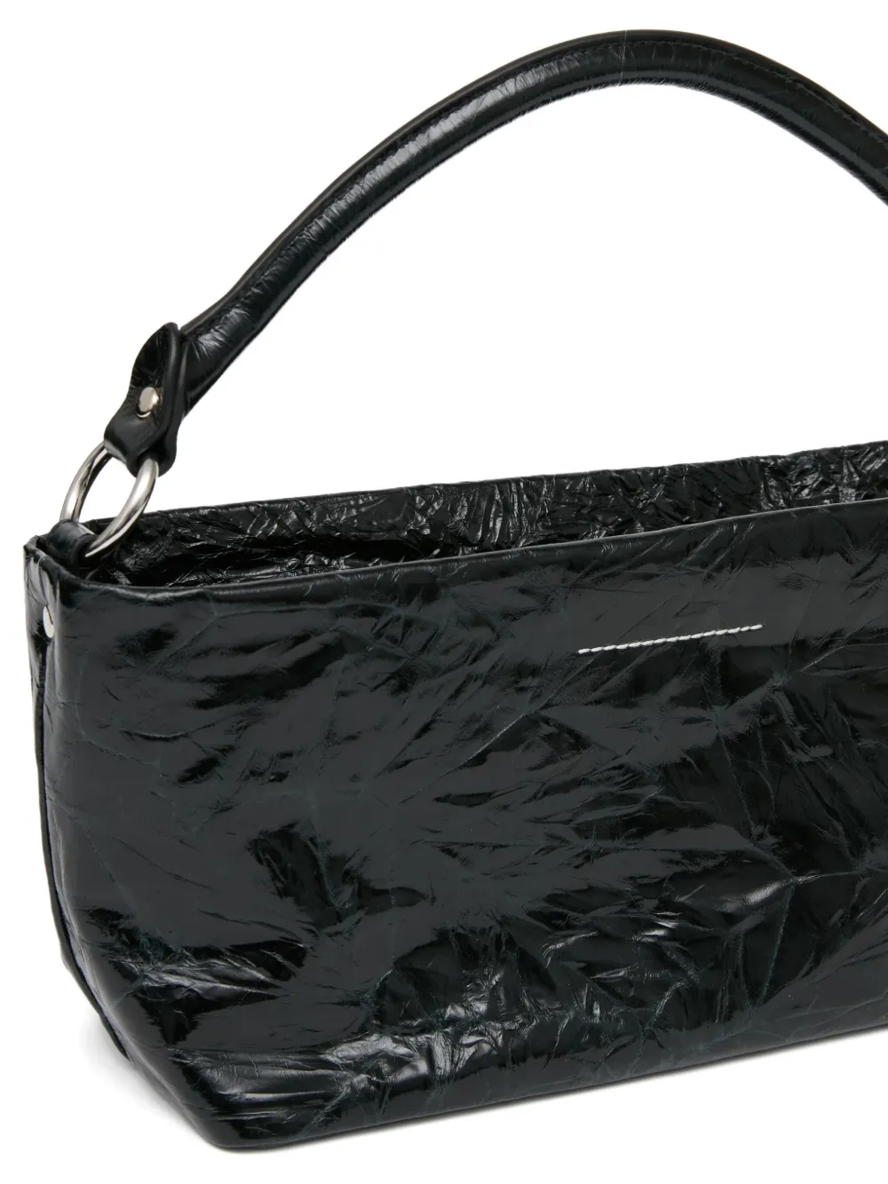 MM6 Maison Margiela Schoudertas met textuur en handgreep Zwart