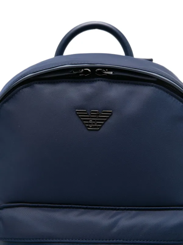 Emporio Armani logo-plaque Backpack | Blue | FARFETCH JO