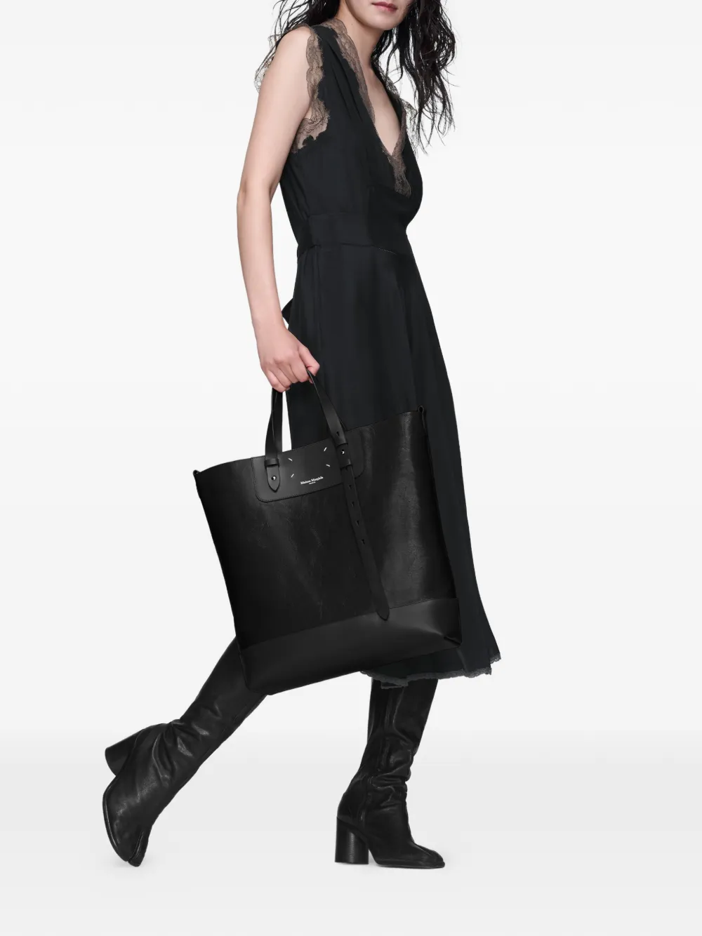 Maison Margiela Shopper met riemdetail - Zwart