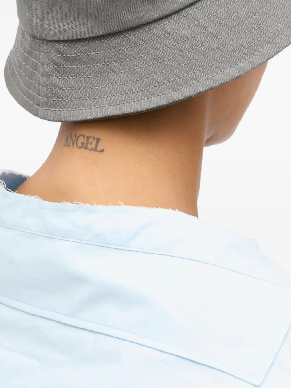 Mm6 Maison Margiela Embroidered Bucket Hat In Gray