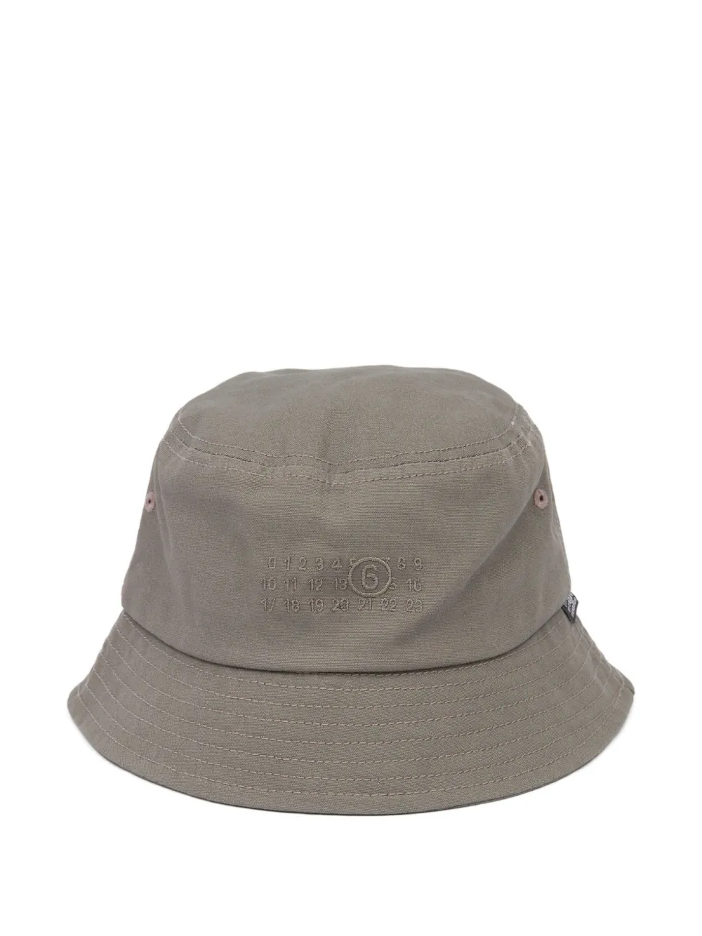 MM6 Maison Margiela Vissershoed met borduurwerk - Grijs