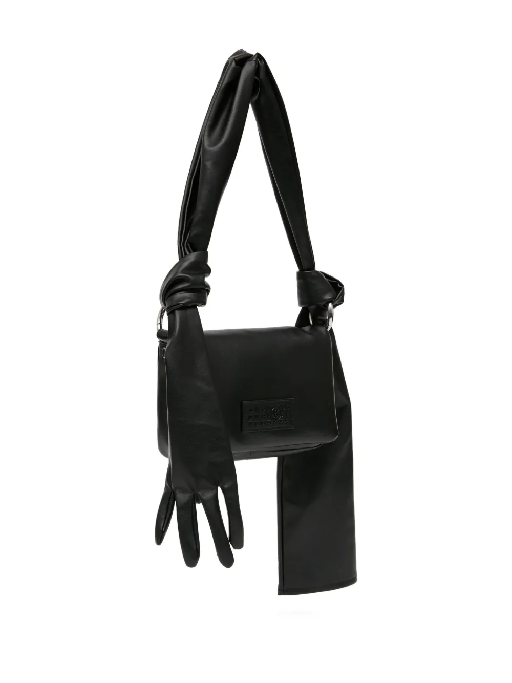 バッグ MM6handbag MM6 Maison Margiela glove-detail Shoulder Bag | Black | FARFETCH ID