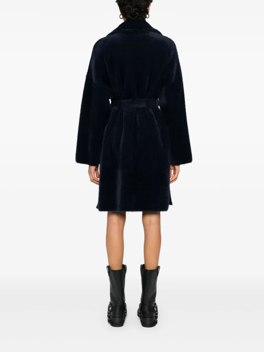 PINKO Jas van imitatiebont Zwart