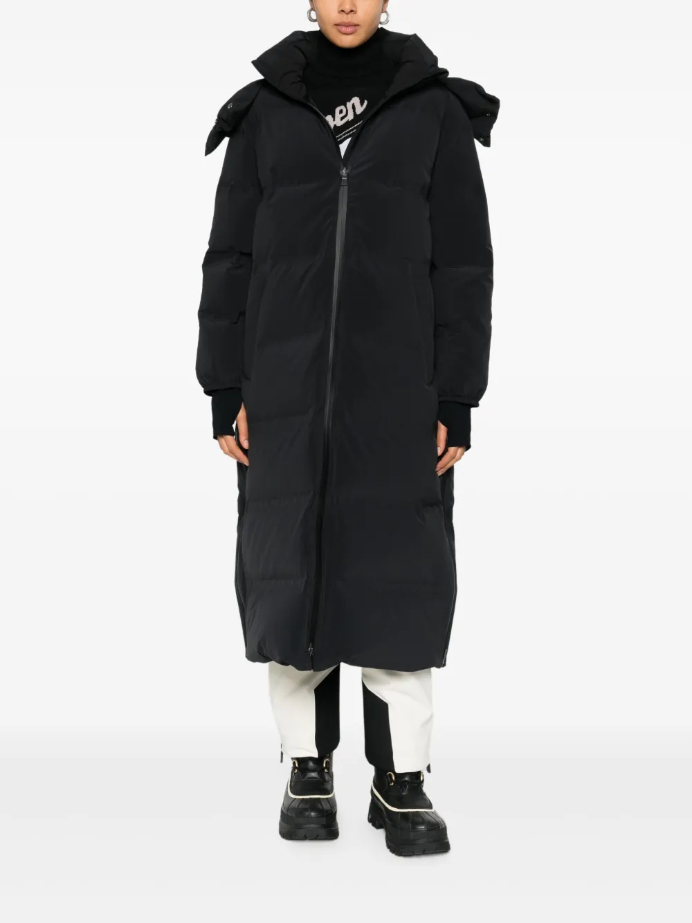 Herno hooded zip-up long coat | Parkas | Image 2