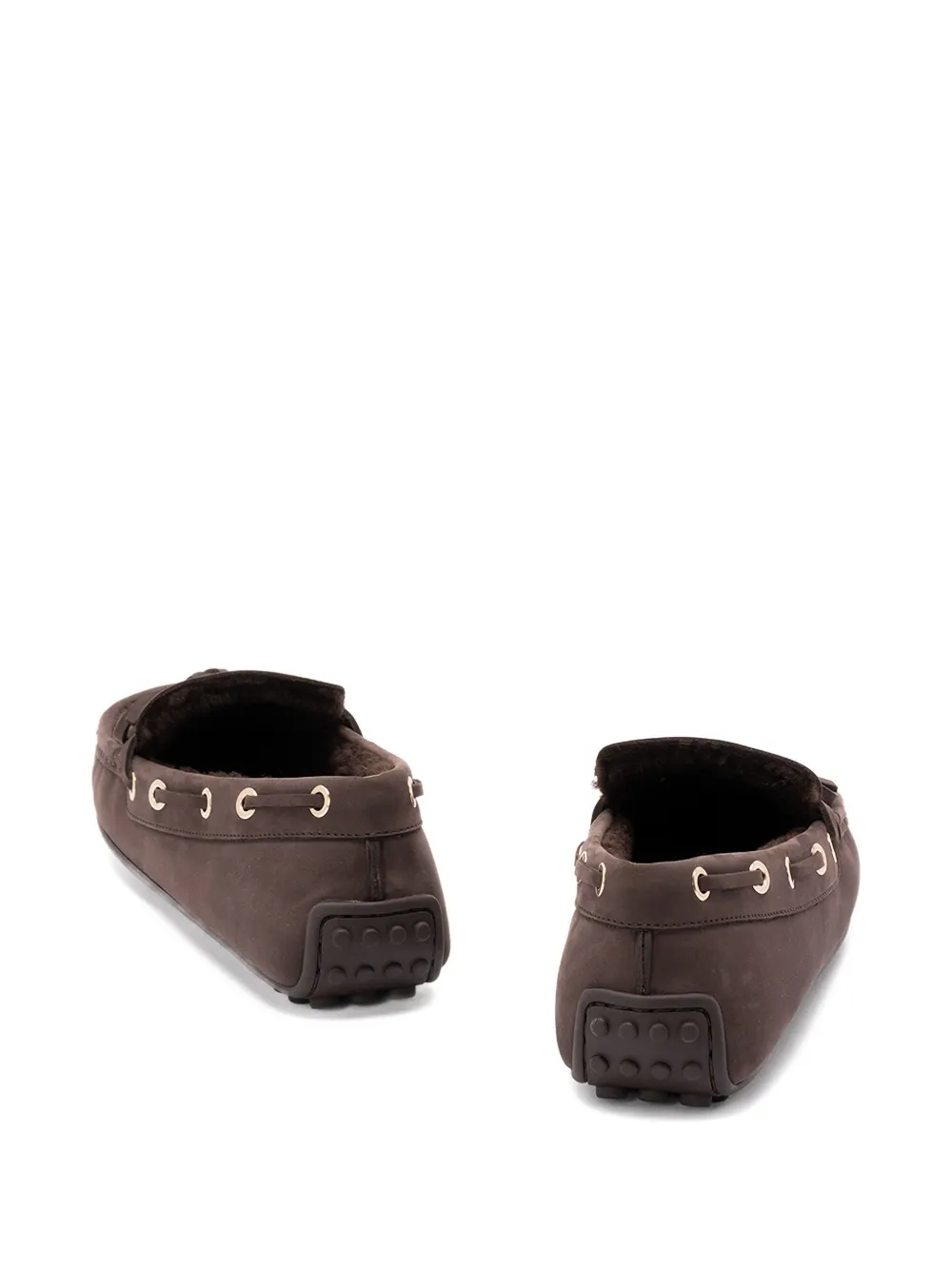 Tod's City Gommino tie-detail leather loafers Bruin