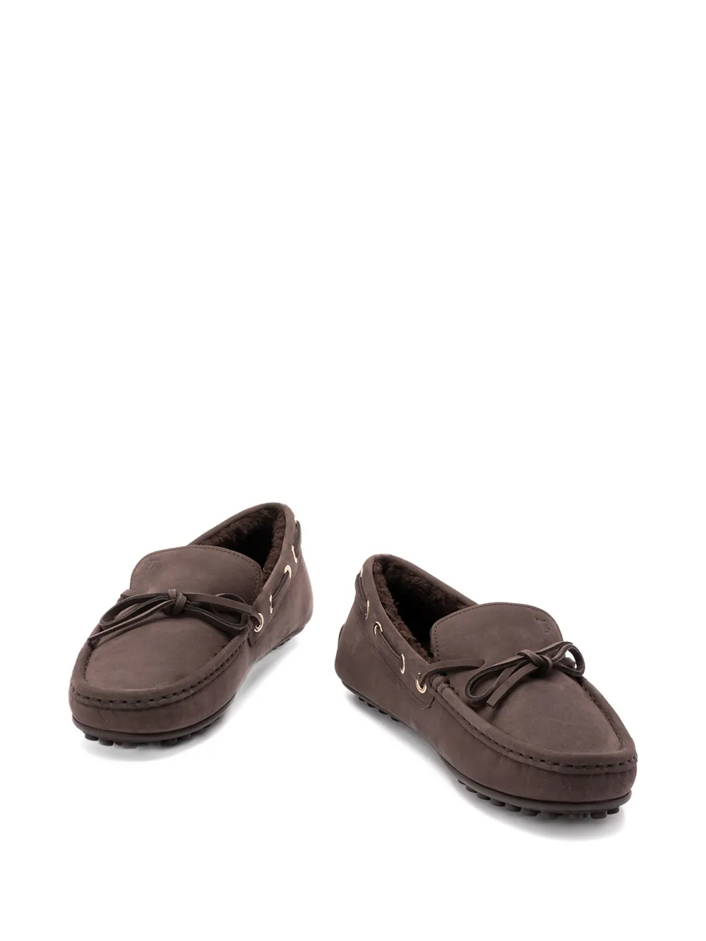 Tod's City Gommino tie-detail leather loafers Bruin