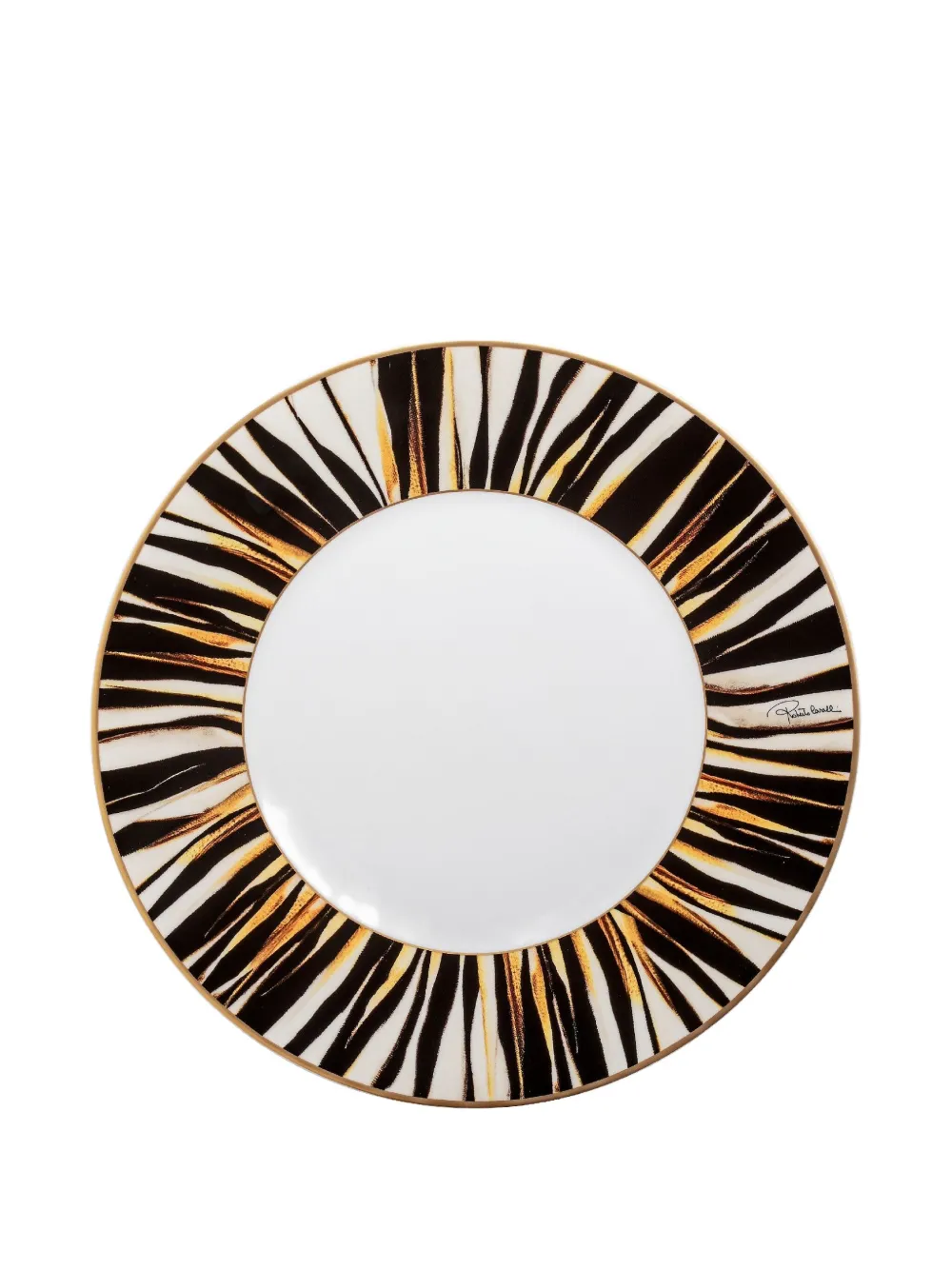 Roberto Cavalli Ray Of Gold dinner plates (set of two) | Black | Image 1