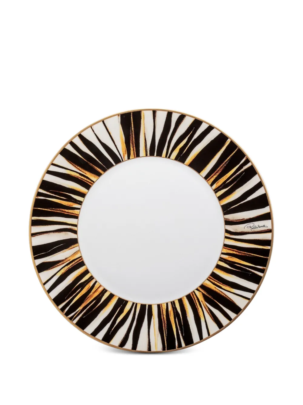 Roberto Cavalli Ray Of Gold dinner plates (set of two) | Black | Image 1