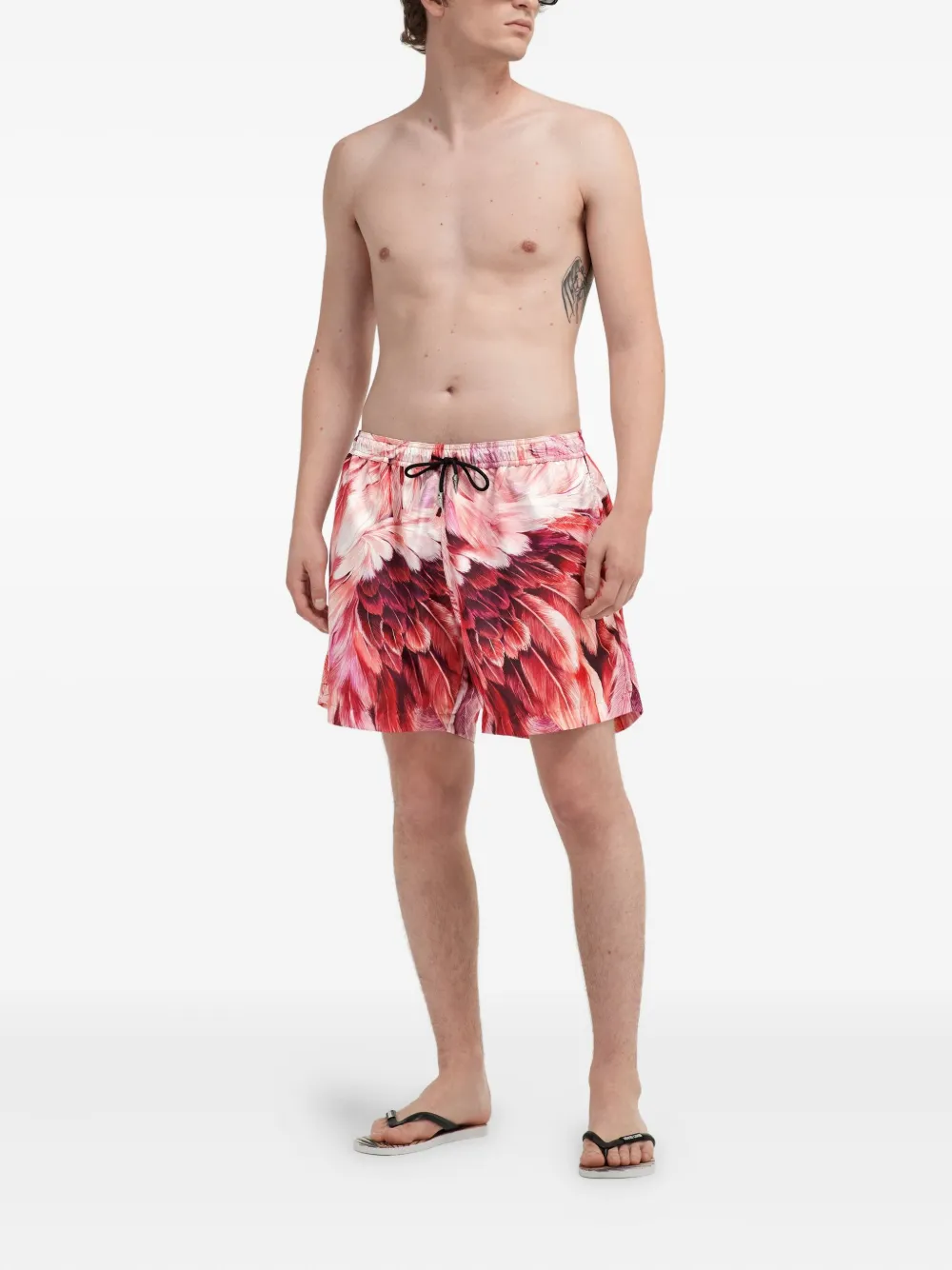 Roberto Cavalli Plumange zwembroek met print Rood