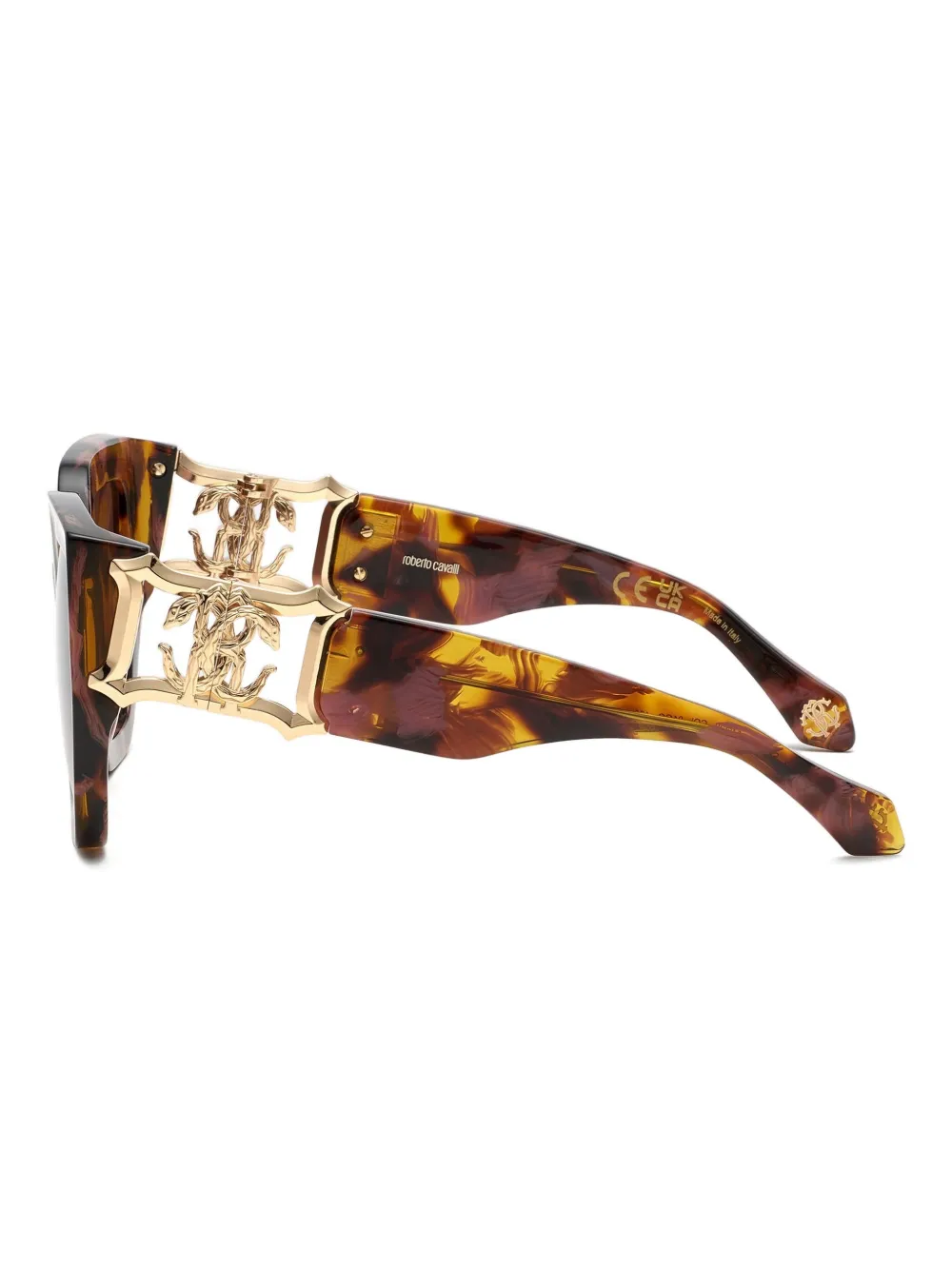 Roberto Cavalli Mirror Snake Collection zonnebril - Bruin