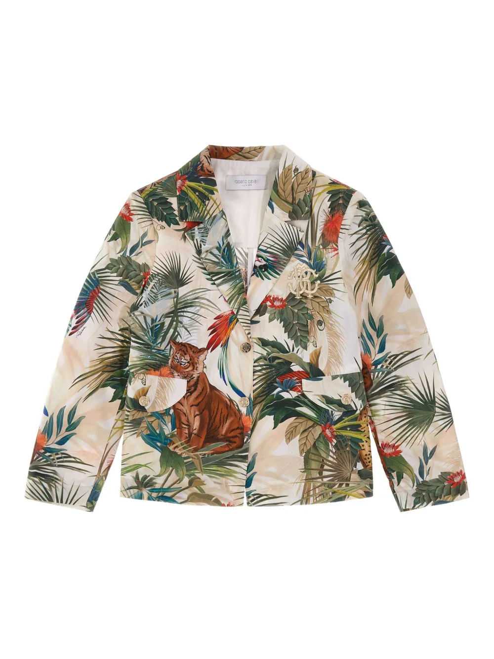 Roberto Cavalli jungle print blazer - Nude