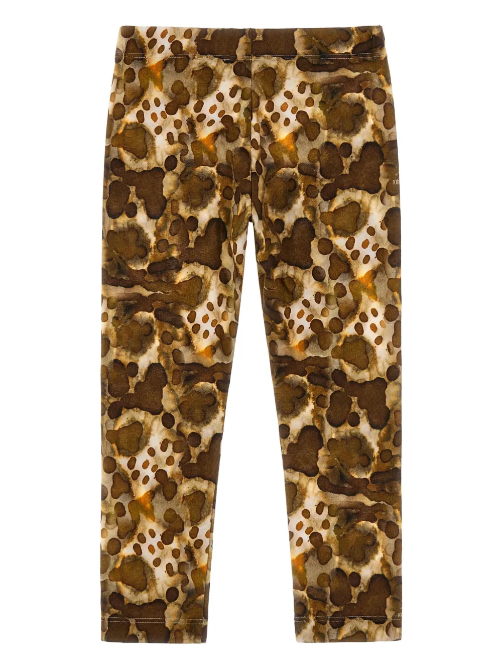 Roberto Cavalli Printed Trousers In Brown