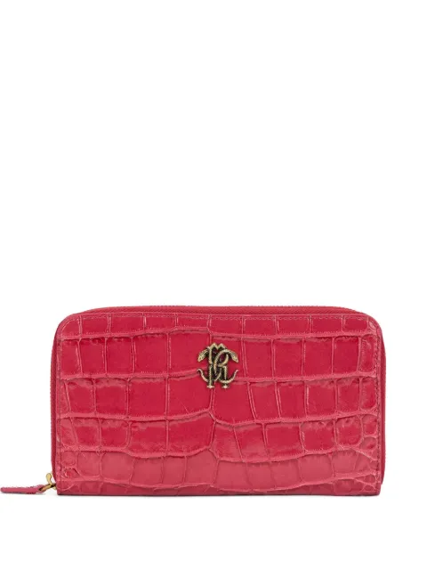 Roberto Cavalli portefeuille à effet peau de crocodile