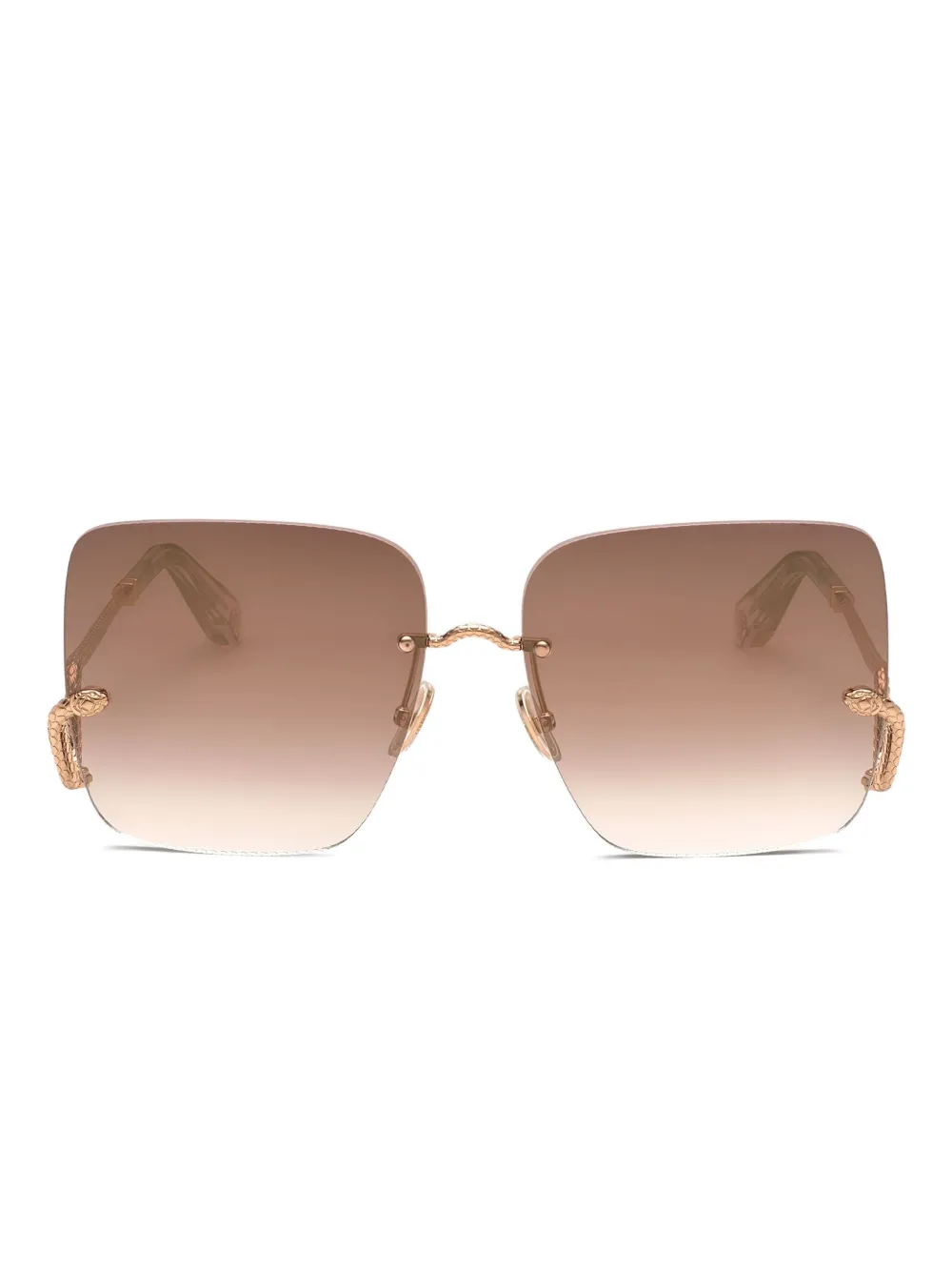 Roberto Cavalli square snake sunglasses | Gold | Image 1