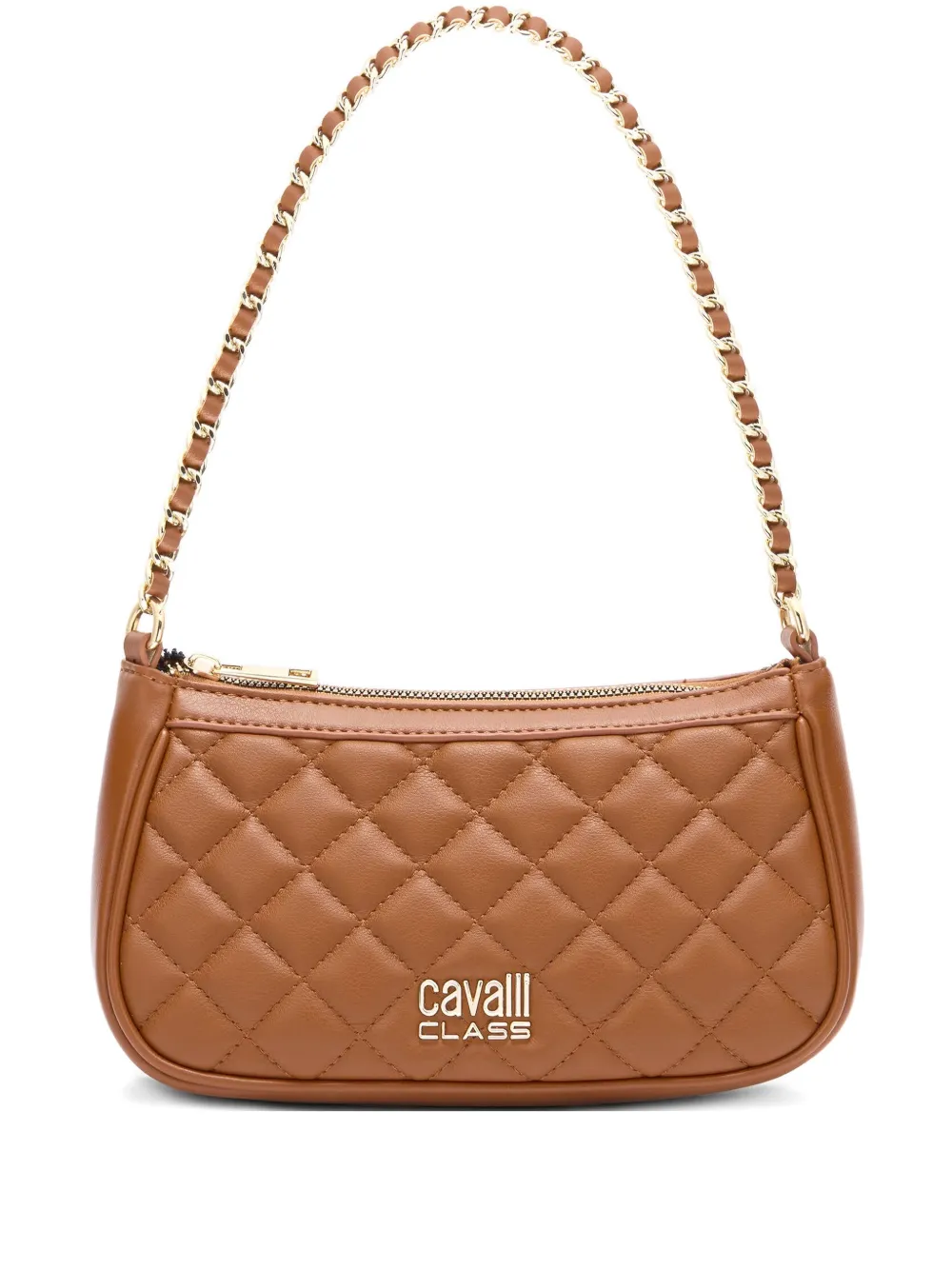 Roberto Cavalli chain quilted shoulder bag | Brown | Image 1