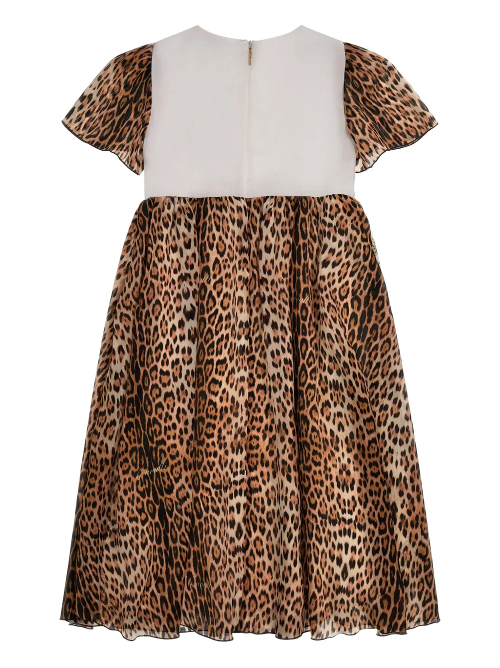 Roberto Cavalli Jurk met jaguarprint Beige