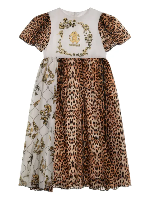 Roberto Cavalli jaguar skin-print dress
