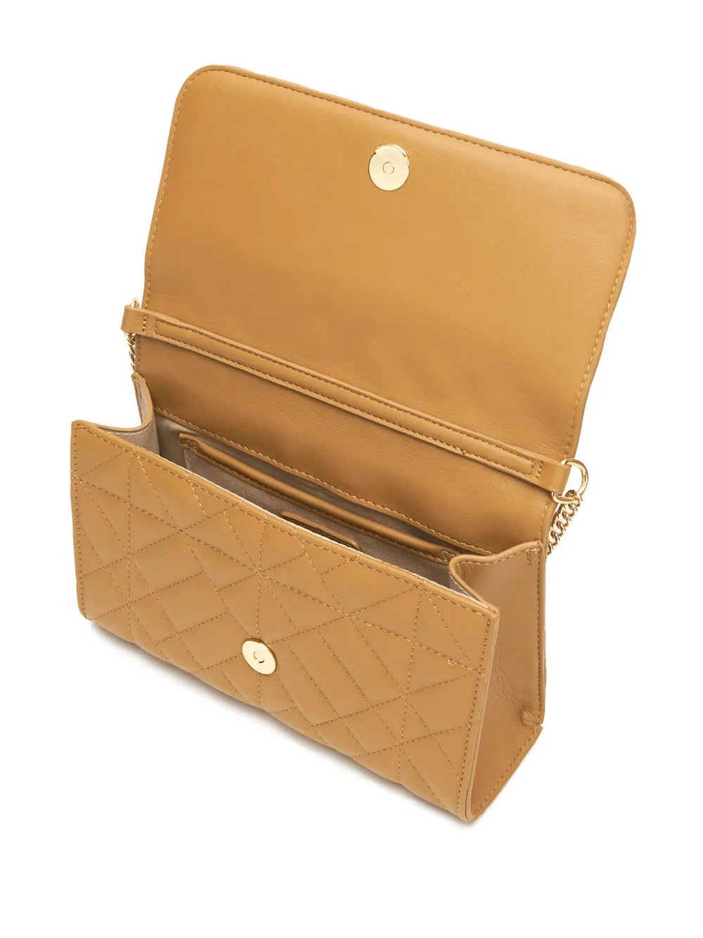 Roberto Cavalli Gewatteerde schoudertas met ketting Bruin