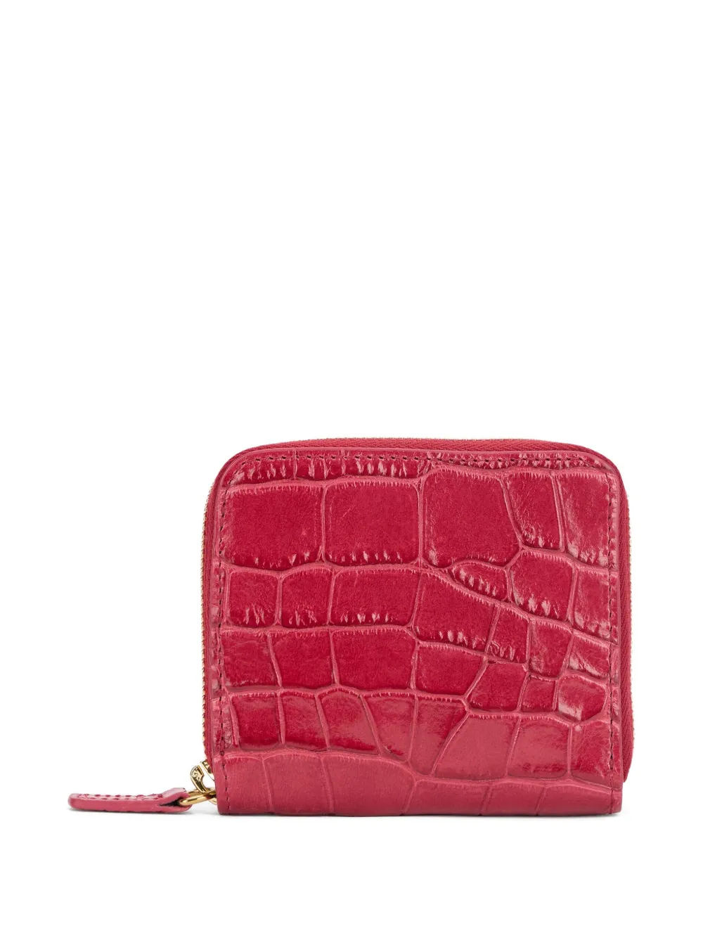 Roberto Cavalli Portemonnee met krokodillen-reliëf en logo - Roze