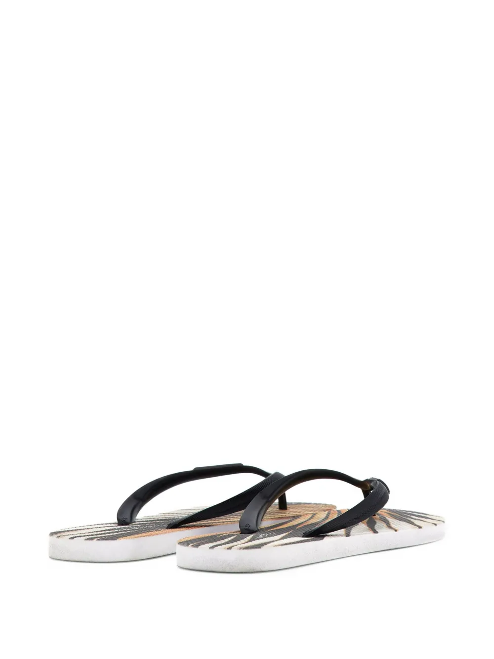 Roberto Cavalli Ray Of Gold teenslippers met print Zwart