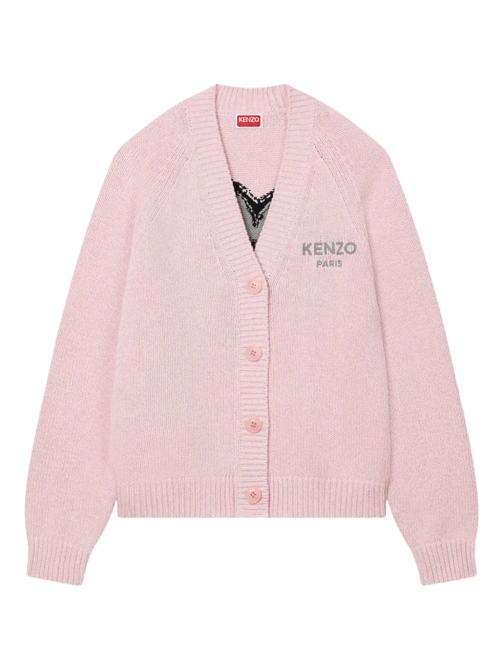 Kenzo Boke Flower V-neck cardigan | Pink | Image 1