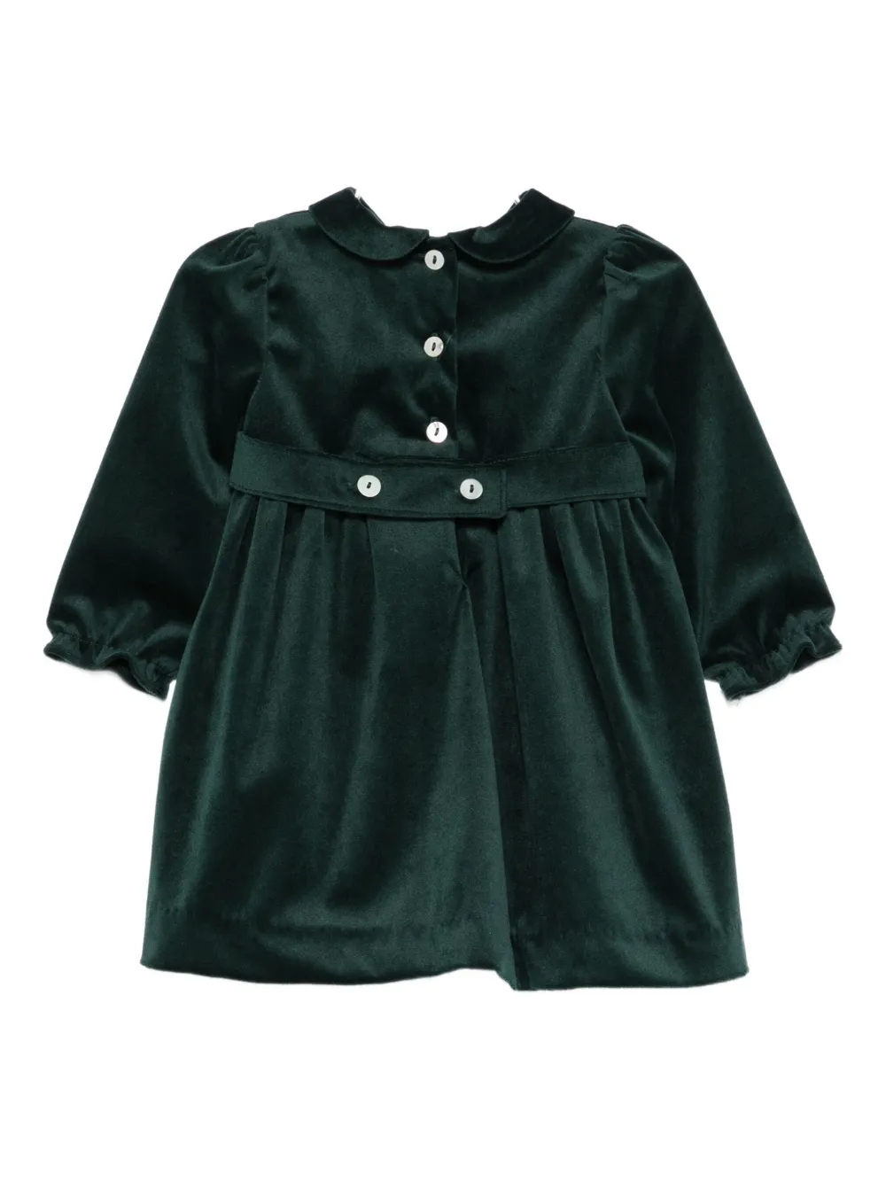Siola smocking-detail dress - Groen