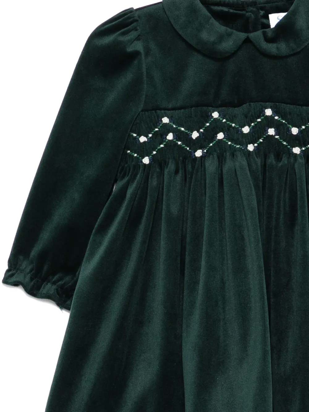 Siola Jurk met gesmockt detail Groen