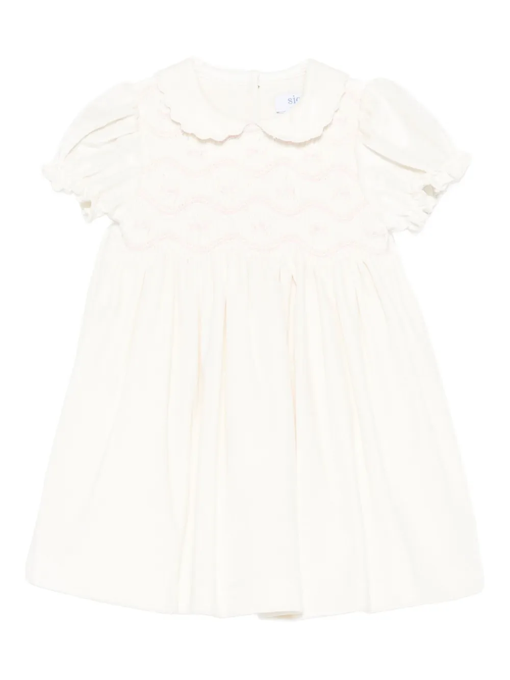 Siola smocking-detail dress - Neutrals