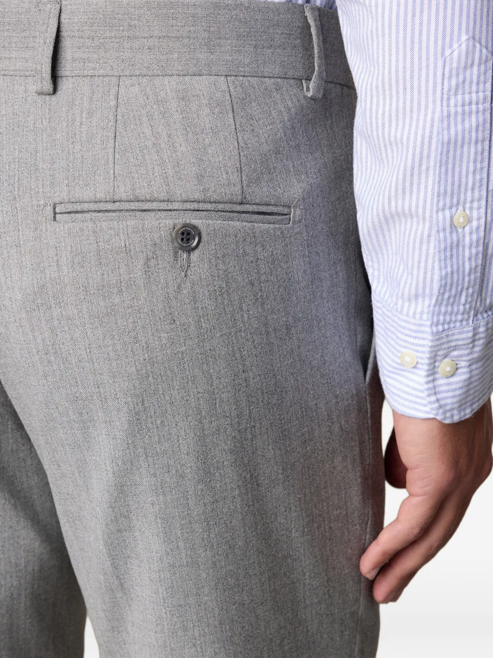 Brooks Brothers Broek met toelopende pijpen Grijs
