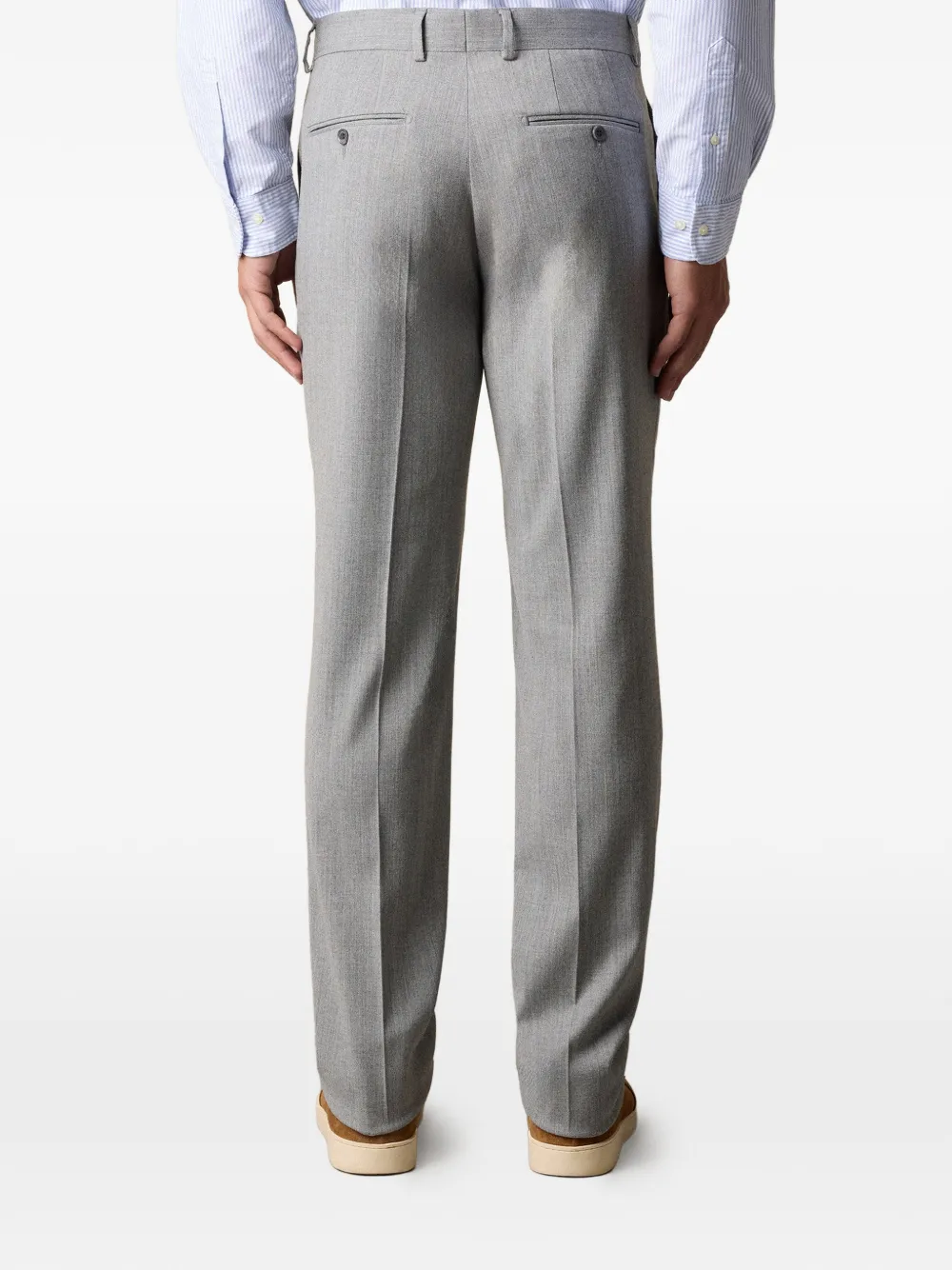 Brooks Brothers Broek met toelopende pijpen Grijs