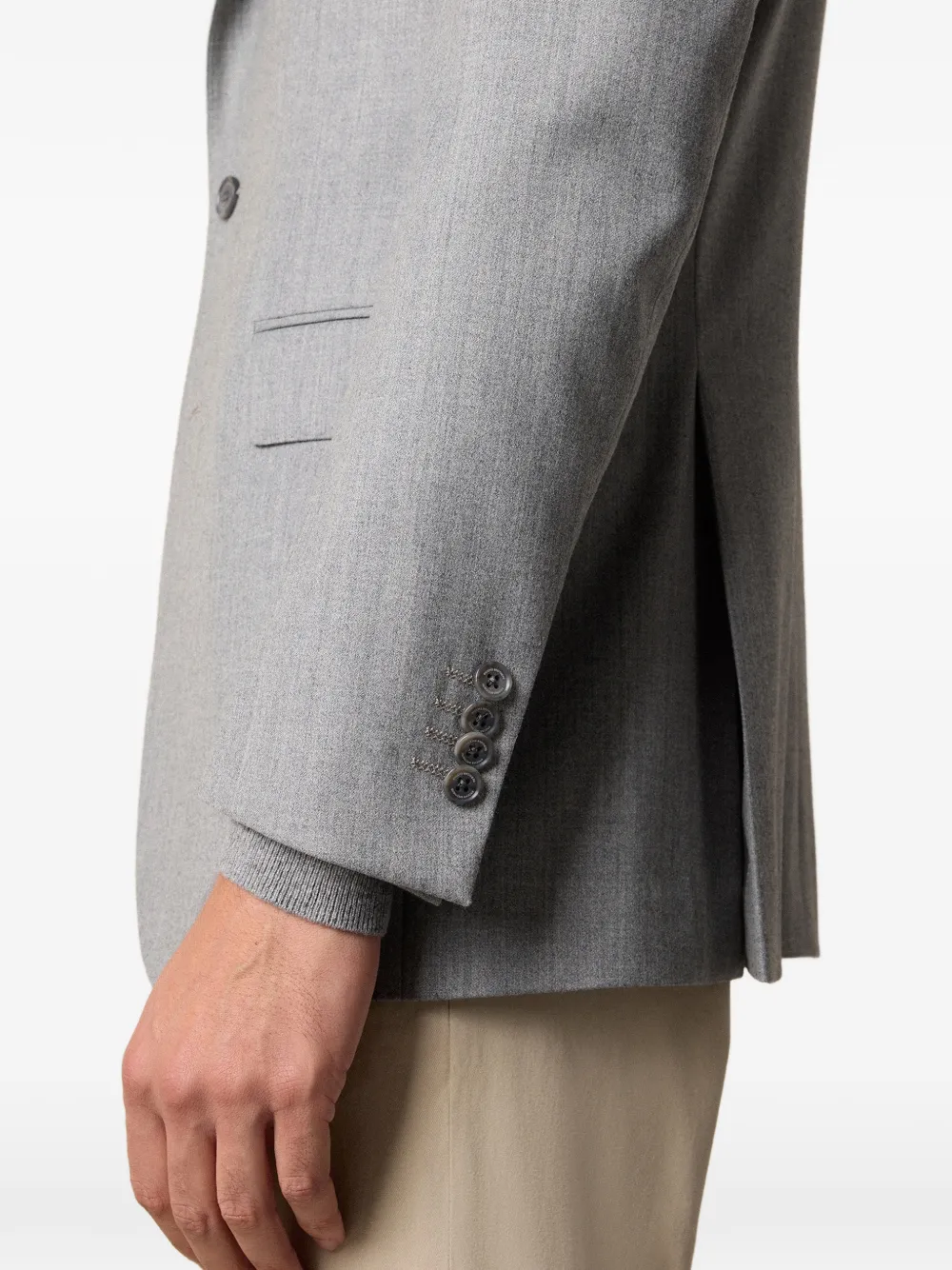 Brooks Brothers Blazer met enkele rij knopen Grijs